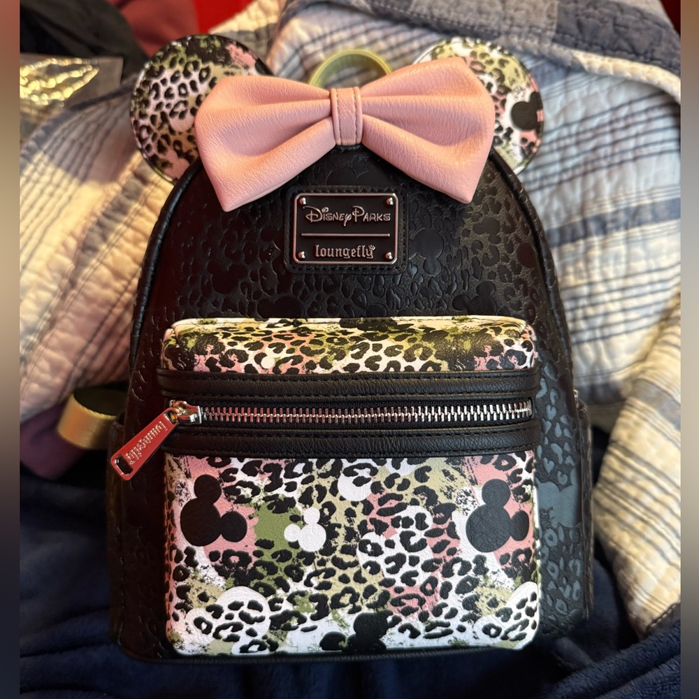 Disney Parks Loungefly Animal Kingdom 25th Anniversary Leopard Backpack